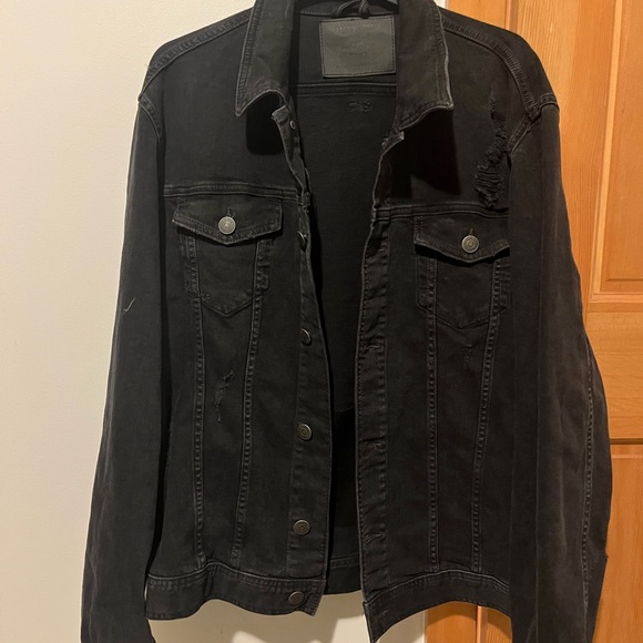 Jack and jones mens black denim jacket - Picture 2 of 2